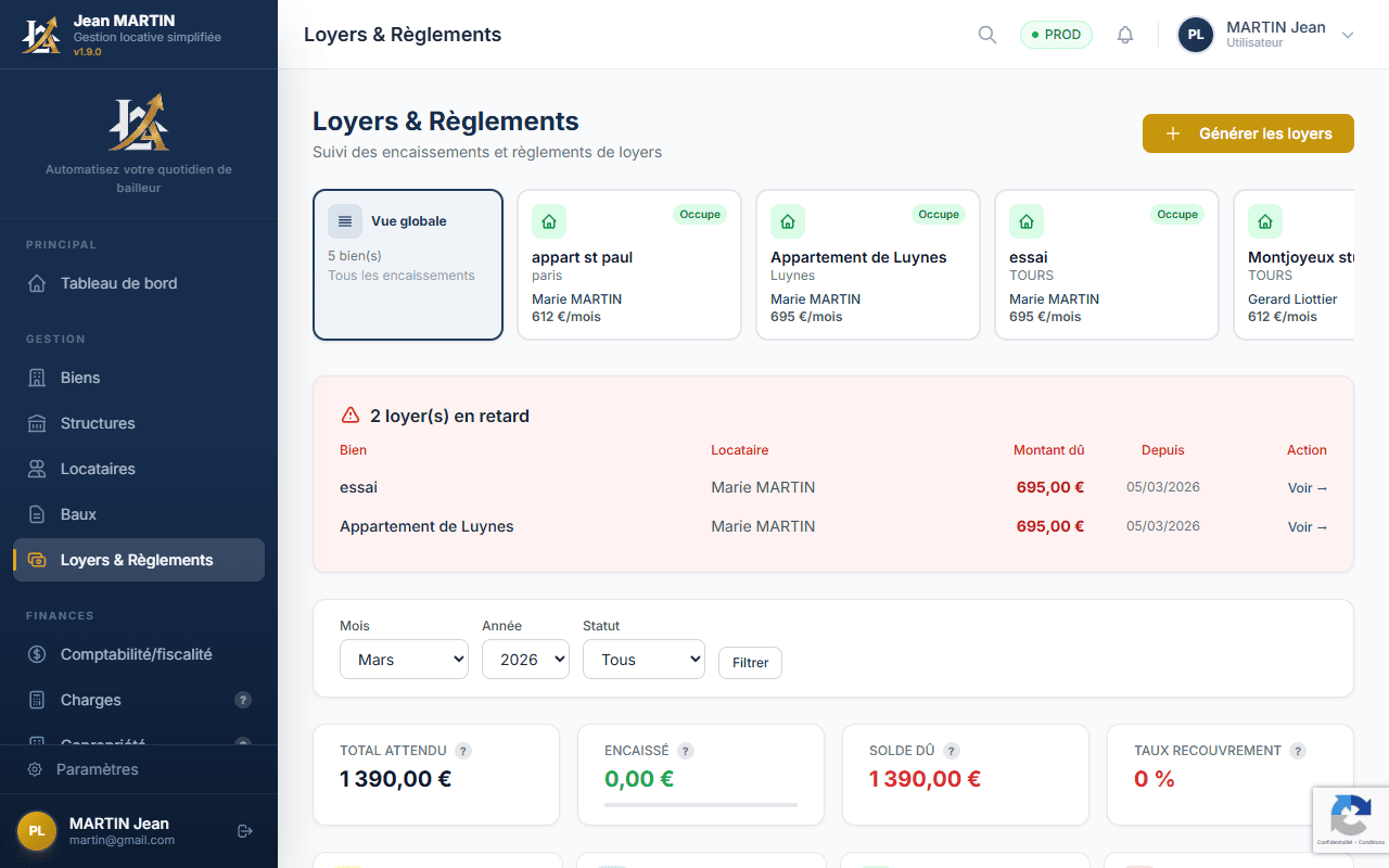 Quittance de loyer